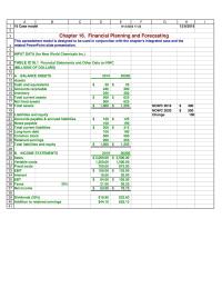 Economics Chapter 16 Homework Part Revised Forecast Based Managerial Input