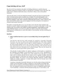 Accounting Chapter 6 Homework The Auditors Knew That The Purpose The