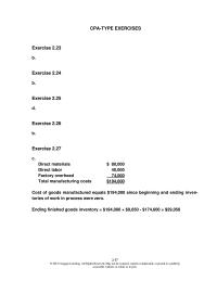 Accounting Chapter 2 Homework Problem 232 Spencer Company Statement Cost Goods