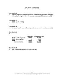 Accounting Chapter 6 Homework Thus, a controlling account for conversion costs