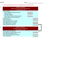 Accounting Chapter 02 Homework Add Beginning Work Process Less Ending Work