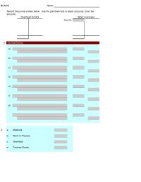 Accounting Chapter 05 Homework Cost Summary Balance March 39890 Direct Materials