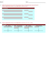 Accounting Chapter 06 Homework Solution Enter The Appropriate Amounts The Shaded