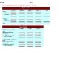 Accounting Chapter 08 Homework Enter the appropriate amounts in the shaded cells in columns D, F, H, and J