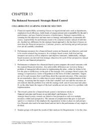 Accounting Chapter 13 Homework Targets Are Set For Each Measure That