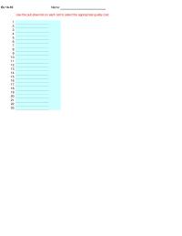 Accounting Chapter 14 Homework Quality Costs Sales Quality Costs Profits Quality