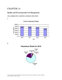 Accounting Chapter 14 Homework Cost 2010 Hazardous Waste Incineration Treated Recycled