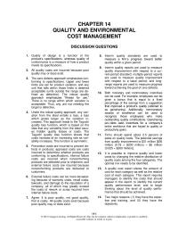 Accounting Chapter 14 Homework Designing Processes Detection Costs Testing For