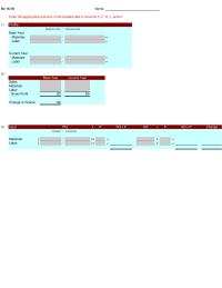 Accounting Chapter 15 Homework Base Year Materials Labor Current Year Materials