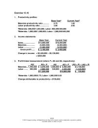 Accounting Chapter 15 Homework Cengage Learning All Rights Reserved May Not
