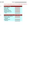 Accounting Chapter 18 Homework Complete Sales Mix Data Budgeted Units Sales