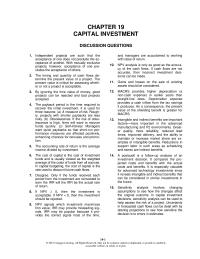 Accounting Chapter 19 Homework The Outcome Covers The Cost Capital Exercise