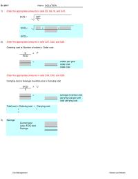 Accounting Chapter 20 Homework Lead Time Safety Stock Cost Management 315