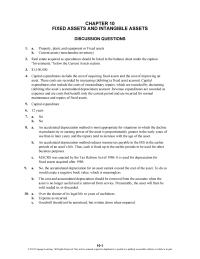Accounting Chapter 10 Homework Fixed Assets And Intangible Assets Ex