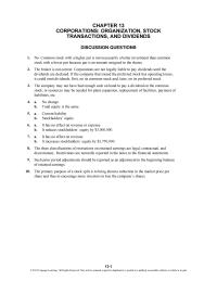 Accounting Chapter 13 Homework Buildings Land Preferred Stock 35000 Shares 80