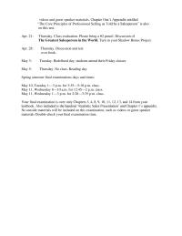 Marketing Part I Homework Try Determine Was Due The Salesperson Eg