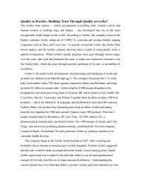 Management Chapter 1 Homework Gerber Has Always Tried Create Systems That