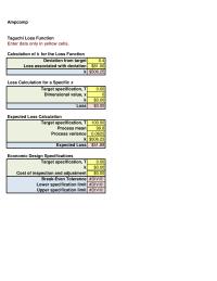 Management Chapter 7 Homework Cost of inspection and adjustment