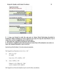 Management Chapter 7 Homework&nbsp;What is the value of k in the Taguchi loss function?