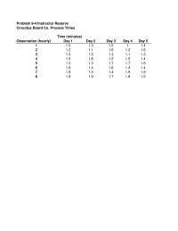 Management Chapter 9 Homework Problem 94 Instructor Reserve Circuitus Board Co