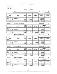 Accounting Chapter 5 Homework Accounting Systems Prob 51b Concluded General
