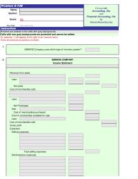Accounting Chapter 6 Homework Net income under perpetual inventory system