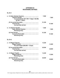 Accounting Appendix B Homework Wages Expense Cash 15400 2