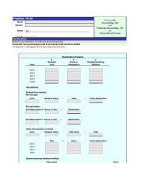 Accounting Chapter 10 Homework Depreciation Expense Units Production Straightline Year 2012
