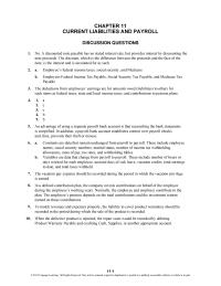 Accounting Chapter 11 Homework The deductions from employees’ earnings are for amounts