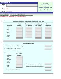Accounting Chapter 11 Homework Amounts Reported Wage And Tax Statements Form