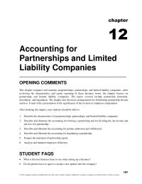 Accounting Chapter 12 Homework Demonstration Problem Withdrawal Partner Remind Students