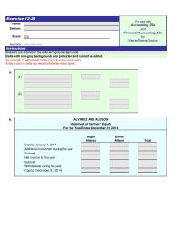 Accounting Chapter 12 Homework Additional investment during the year