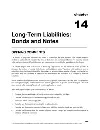 Accounting Chapter 14 Homework Stress That Percent Interest Rate Used Because