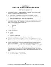 Accounting Chapter 14 Homework The Remaining Portion The Note Payable That