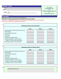 Accounting Chapter 14 Homework Earnings available for common stock