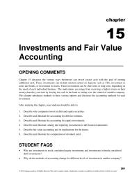 Accounting Chapter 15 Homework Changes Fair Value Available for sale Securities Are Reported