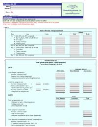 Accounting Chapter 20 Homework Dept 7800 Units 440unit Direct Labor Factory