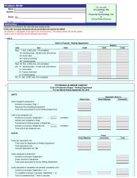 Accounting Chapter 20 Homework Finished Goods Sept Bal 2900 Units 45
