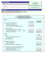 Accounting Chapter 20 Homework Total costs accounted for by the Sifting Department