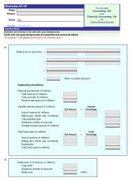 Accounting Chapter 21 Homework Breakeven In Accounts Total Fixed Costs Revenue