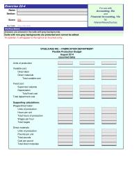 Accounting Chapter 22 Homework Steelcase Inc fabrication Department Flexible Production Budget August
