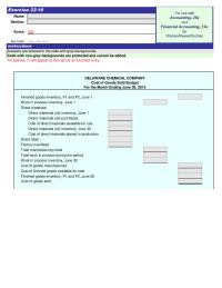 Accounting Chapter 22 Homework Work in process inventory, June 30
