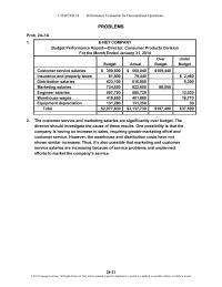 Accounting Chapter 24 Homework Business Division However Income From Operations Does