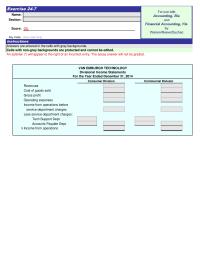 Accounting Chapter 24 Homework Less service department charges