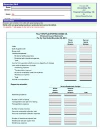 Accounting Chapter 24 Homework Full Throttle Sporting Goods Co Divisional Income