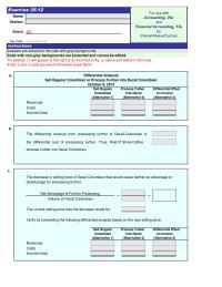 Accounting Chapter 25 Homework Sell Regular Columbian or Process Further into Decaf Columbian