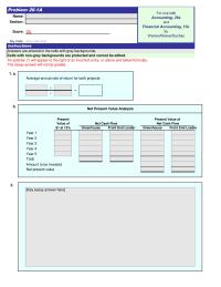 Accounting Chapter 26 Homework Net Present Value Analysis Present Value 12