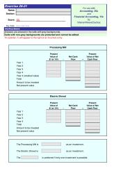 Accounting Chapter 26 Homework Processing Mill Present Value 15 Year Year