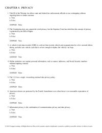 Business Ethics Chapter 4 Privacy 52 The Included Strong Privacy