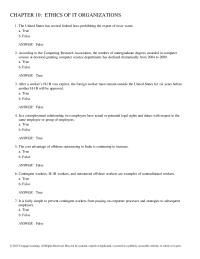 Business Ethics Chapter 10 It is fairly simple to prevent contingent workers from passing